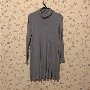 Grey Turtleneck Dress
